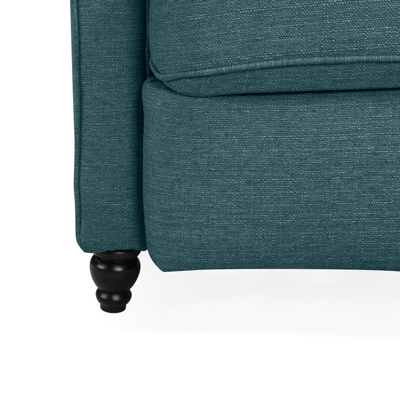 Leni Upholstered Recliner, Caribbean Blue