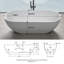 Baignoire de trempage à surface solide de 69 pouces - Baignoire profonde autoportante-126366150