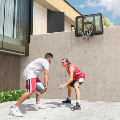 Wall Mounted Basketball Hoop with 43" Shatter Resistant Backboard