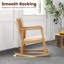 1 chaise berçante PCS avec assise rembourrée, dossier à lattes et accoudoirs courbés pour le salon-182837302-182837300