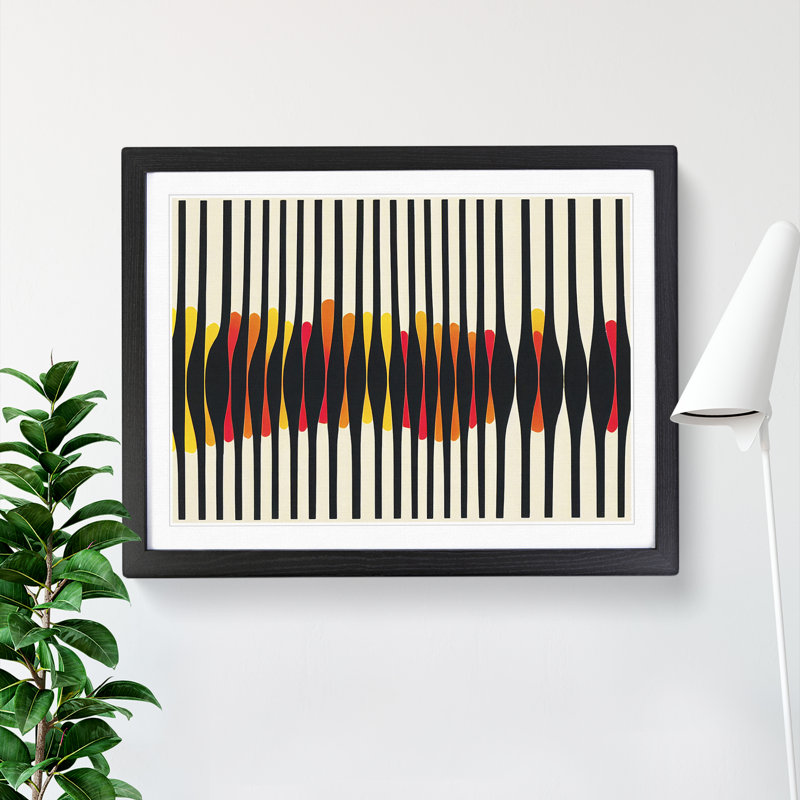 Smashing Modern Abstract Art - Framed Print, Black, 46cm H x 64cm W x 2cm D