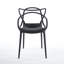 Chaise en plastique 4 pièces noir-895328210