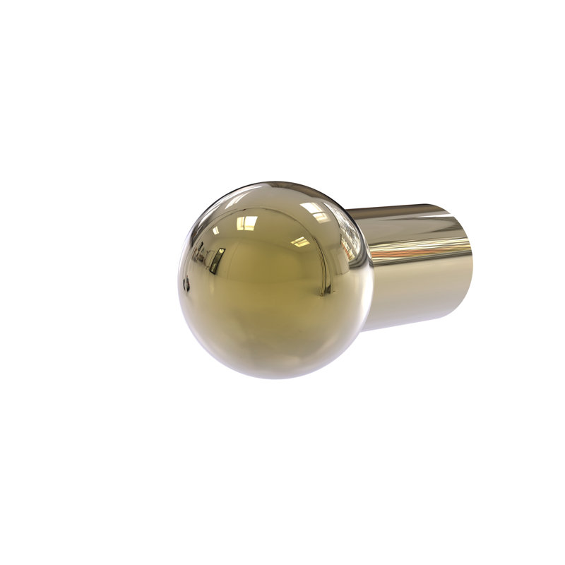 Poignée ronde de 1 diamètre, Laiton non laqué