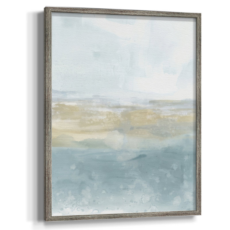 Sea Mist Vista II Framed Print - Solid Wood, 30" H x 24" W
