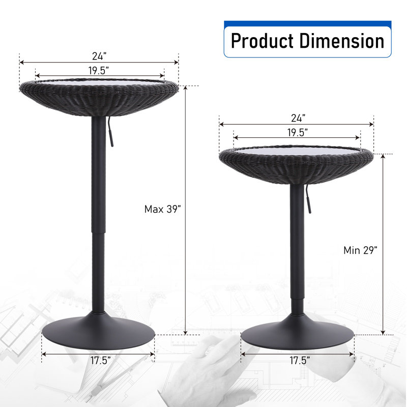 Eibe Round Glass Top with Steel Base Dining Table