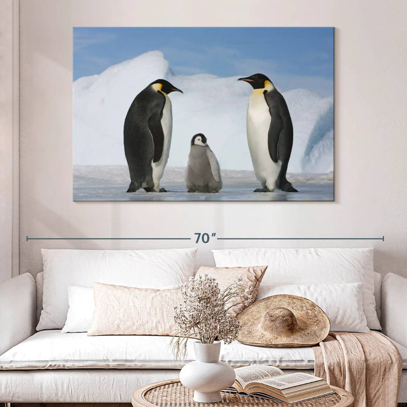 Brampt Family Of Penguins, 34" H x 51" W