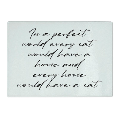 Cat Typography Chopping Board