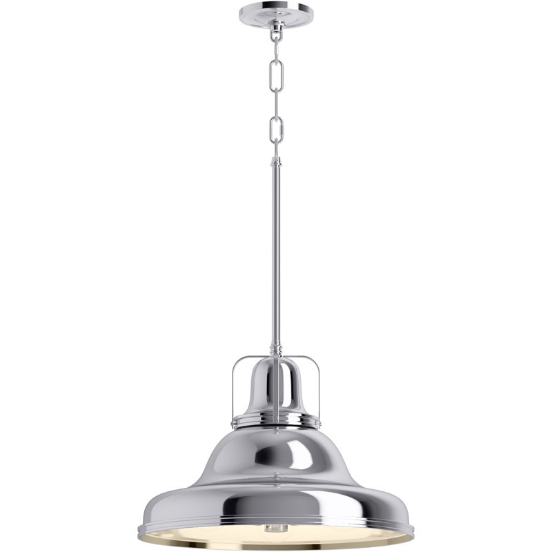 Hauksbee Xl Pendant, Polished Chrome