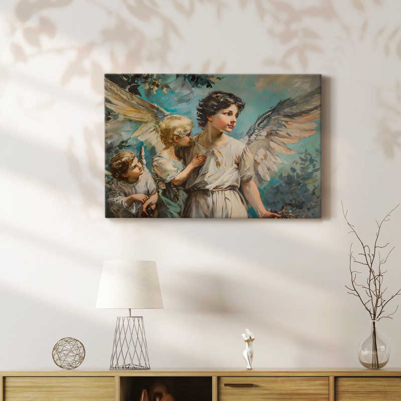 Angel CLxxviii - Toile tendue avec châssis Premium - Prêt à être accroché, H 32 po x l 48 po