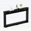 Console en bois à motif ondulé avec tiroirs-886484130