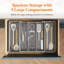 Utensil Drawer Organiser, Expandable Large Cutlery Tray For Kitchen, Adjustable Silverware Flatware Holder, Plastic Kitchen Spatula Tools And Gadgets Storage Divider, Large, Black-406917711