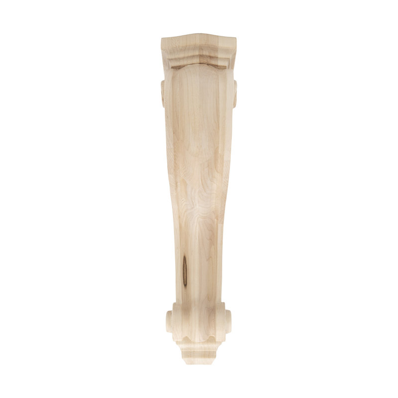 Corbeau classique en bois massif classique sans finition 12-3 / 8 po x 2-7 / 8 po x 7-3 / 8 po, Érable dur pêche