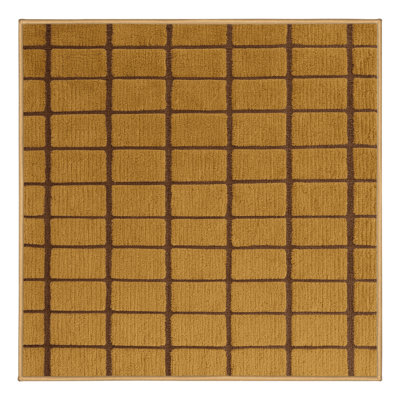 Machine Washable Trellis Brown Area Rug