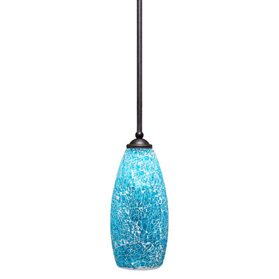 Zilo Stem Hung Mini Pendant Shown With Fusion Glass