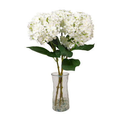 4pc 25" Real Touch Hydrangea Stem 7"dia