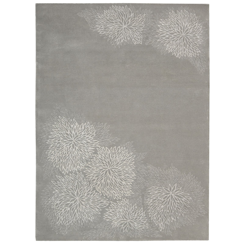 Reflective Floral Indoor Rug, Rectangle 7'9" x 10'10"