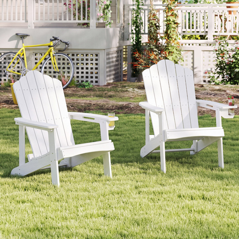 Chaise Adirondack en plastique Ottosen, Blanc