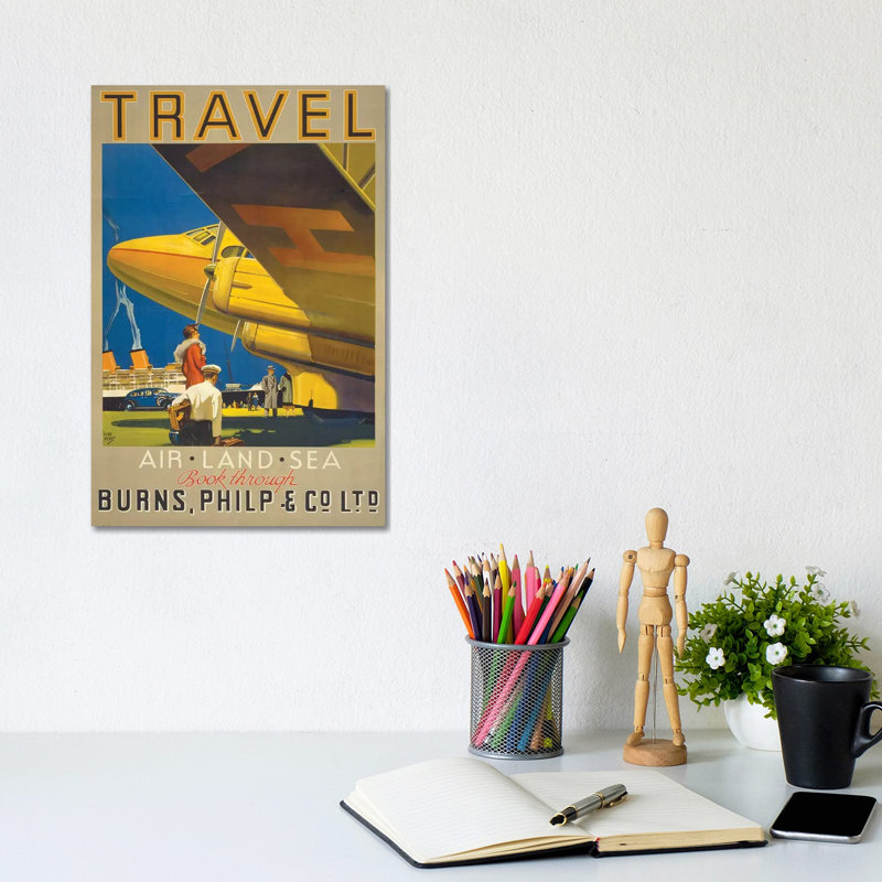 Art Travel - Wrapped Canvas Print, 20.32 cm H x 30.48 cm W