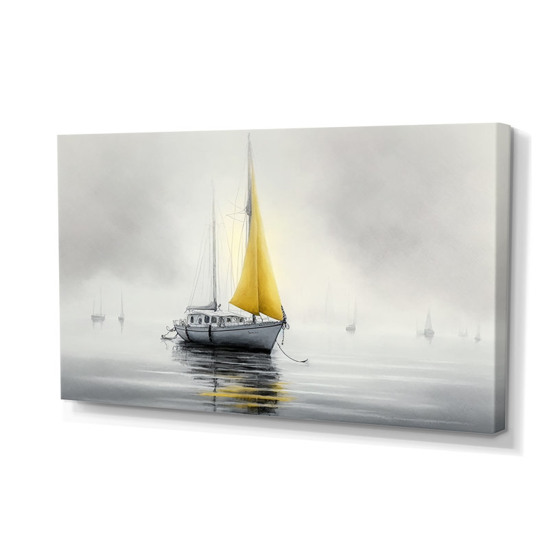 Bateau ancré III - art mural bateau côtier