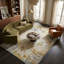 Tapis à motif abstrait doré / gris 8 pi x 11 pi (7 pi 9 po x 10 pi 9 po) Sol Branch Branch Solenne-1514523256