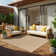 Outdoor Jute-Look Checkered Rug Tan/Brown_MGE2310