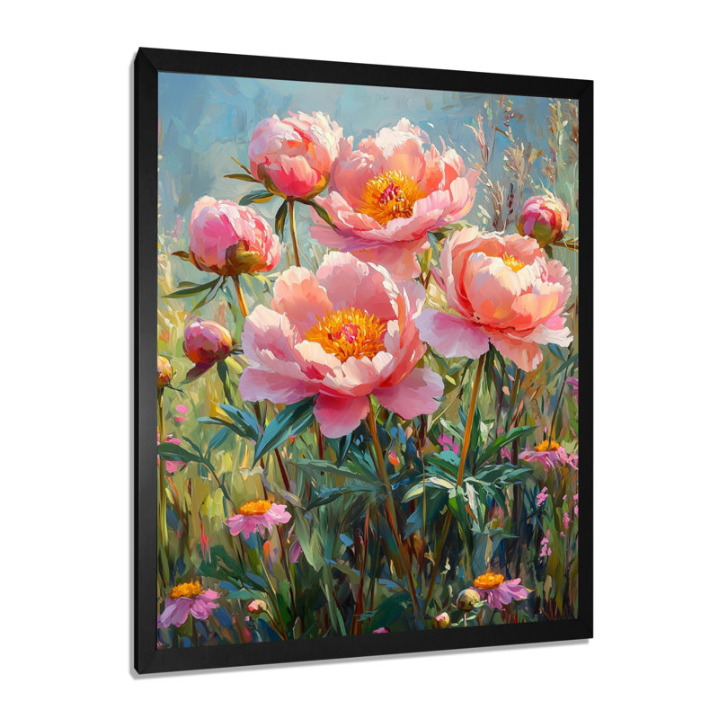 Hargreaves - impressions murales florales, H 44 po x l 34 po, Noir, noir, noir, noir, Reproduction encadrée d'une seule photo