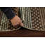 Tapis brun en laine noué à la main de conception unique 4 pi 1 po x 6 pi New Age