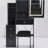 29.2" Small Size Left Bedside Cabinet Vanity Table + Cushioned Stool,2 AC+2 USB Power Station,Hair dryer bracket,Extra Large Touch Control Sliding LED Mirror,Tri-color Switching,Brightness Adjust-431713023