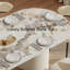 Table de salle à manger ovale de luxe 78 po, plateau en pierre frittée avec base sculpturale double, sièges 6 à 8, table de salle à manger moderne-119073926