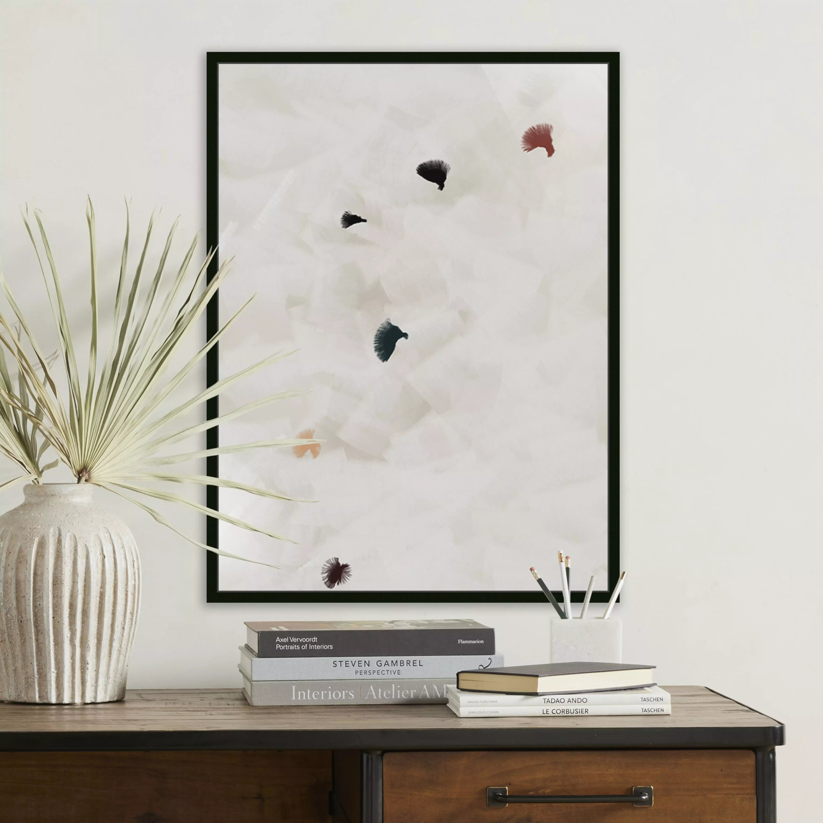 In Flight No 8 by Patricia Vargas, 40" H x 30" W, Black Maple Framed