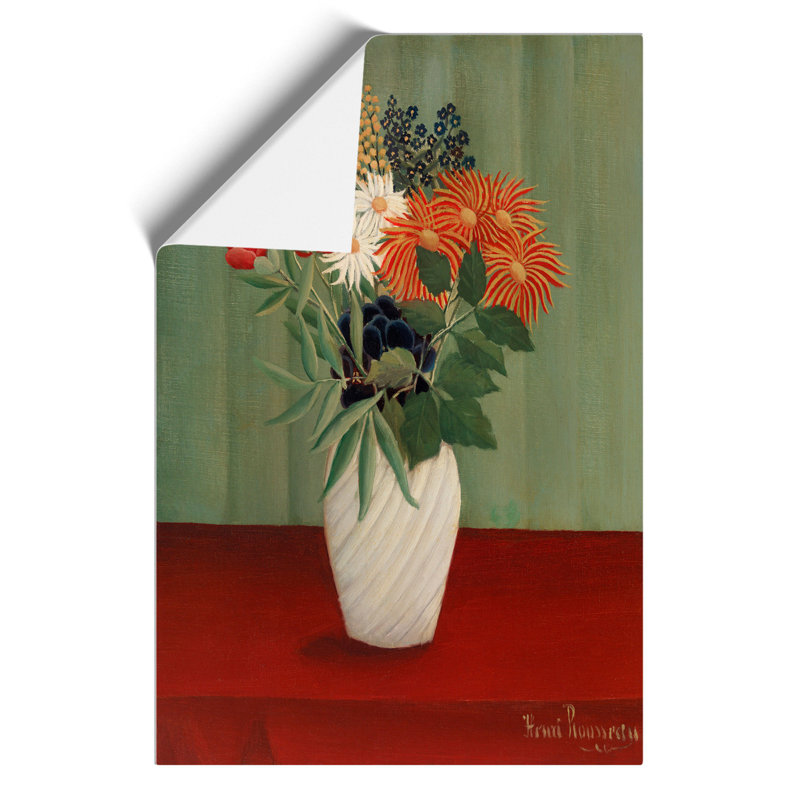 Bouquet of Flowers Vol.2 by Henri Rousseau - Unframed Painting, 30cm H x 21cm W x 0.1cm D