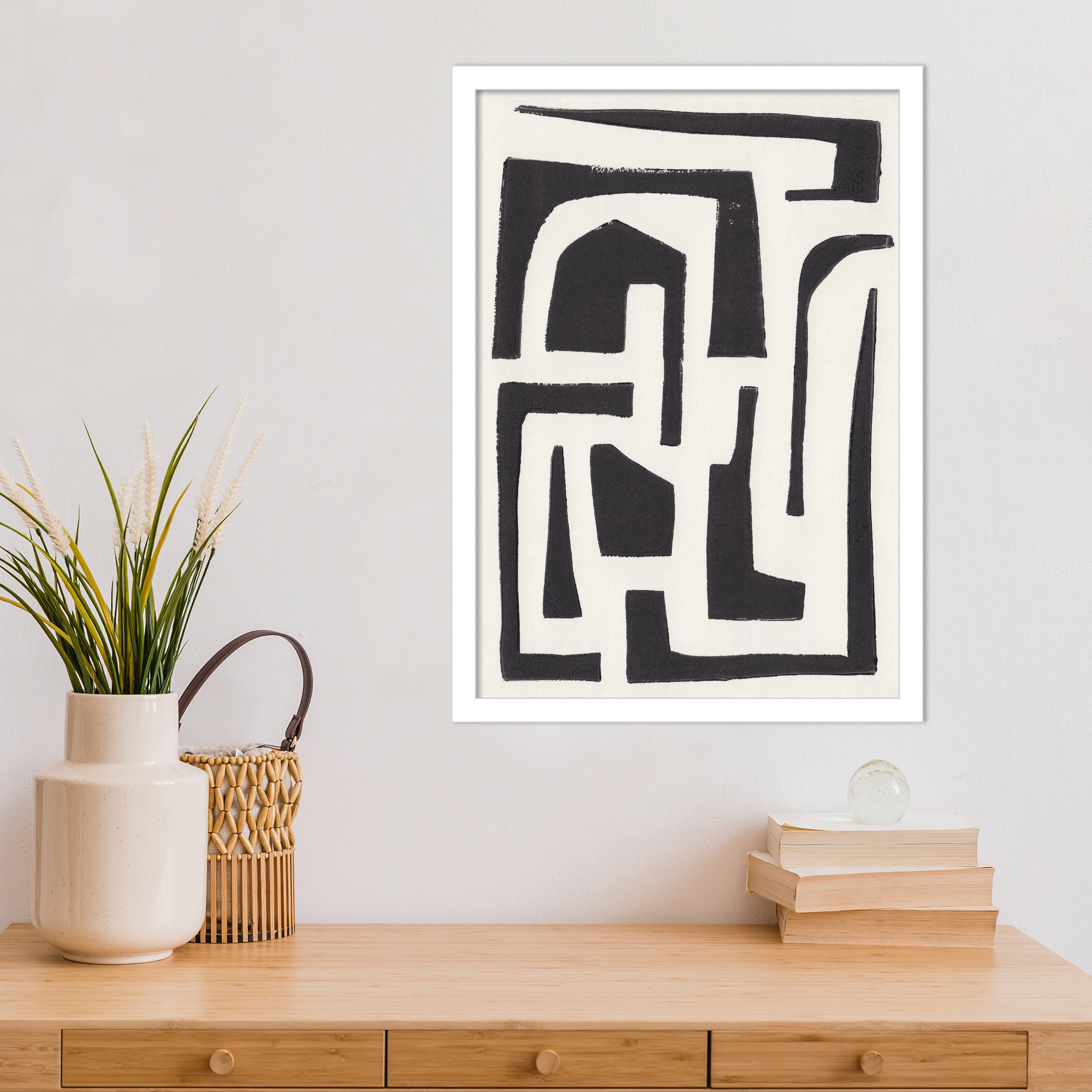 Neighborhood by Alisa Galitsyna, 21" H x 15" W x 1" D, White