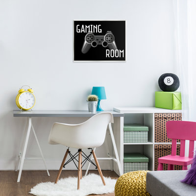 Gaming Room Black Controller Wall Plaque, design by Kim Allen