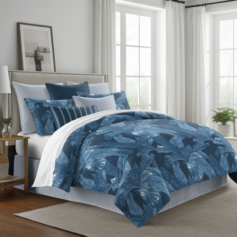 Palomino Denim Cotton Coverlet Set, King Coverlet + 7 Additional Pieces
