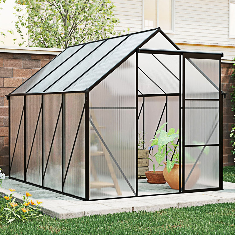 Serre en polycarbonate surélevée 6X8 pi