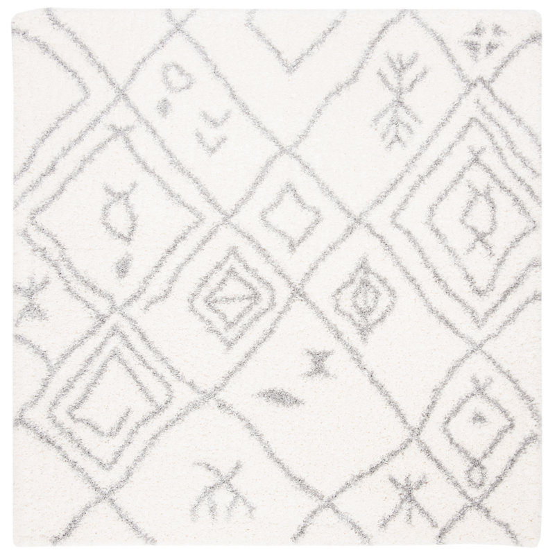Almaden Shag 800 Performance Geometric Rug, Square 6'7"