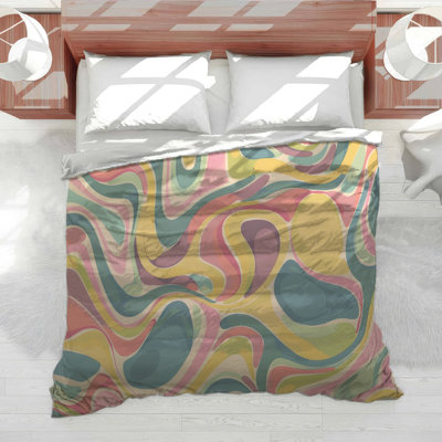 Swirls Bedding Artistic Comforter Parisian