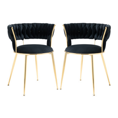 Velvet Tufted Dining Chair(set Of 2)