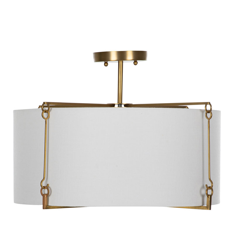 Theresa Semi Flush Mount, Brass