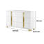 Grande commode Yoki, 6 tiroirs, blanc glamour moderne et or-116748695