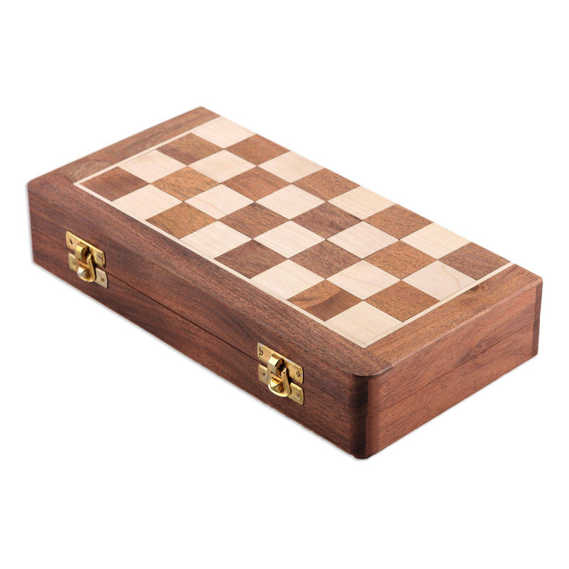 Jeu d'échecs fait à la main brun Arlus