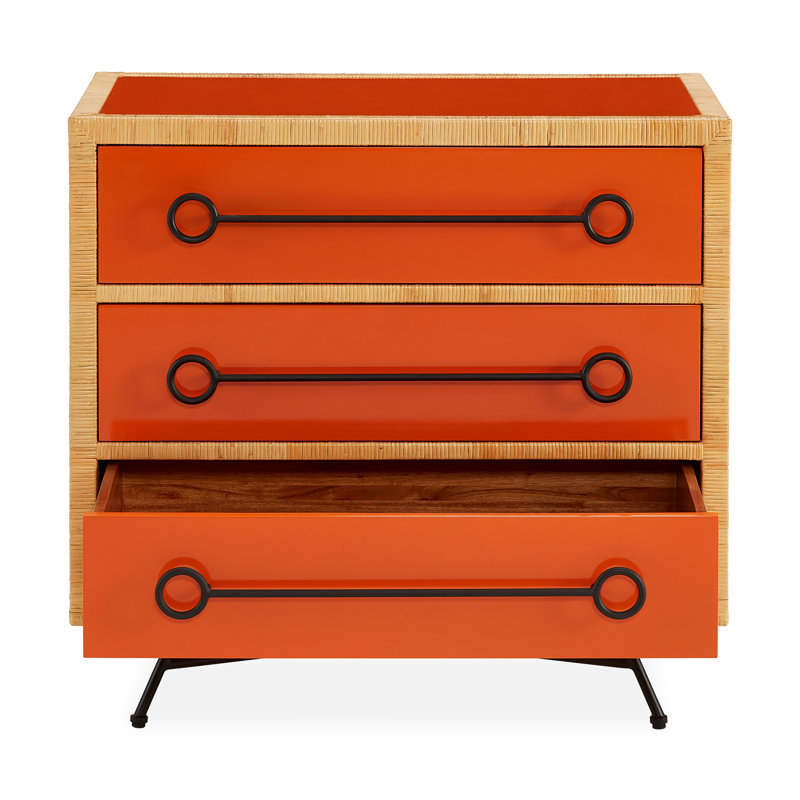 Commode décorative 3 tiroirs Wellington Steel