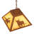 2 - Light Brown Single Pendant