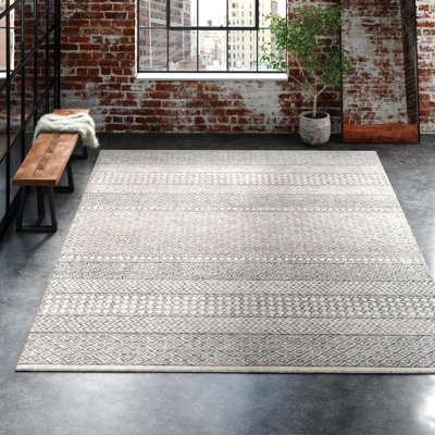 Abdera Hand-Tufted Wool Beige/Ivory/Charcoal Rug