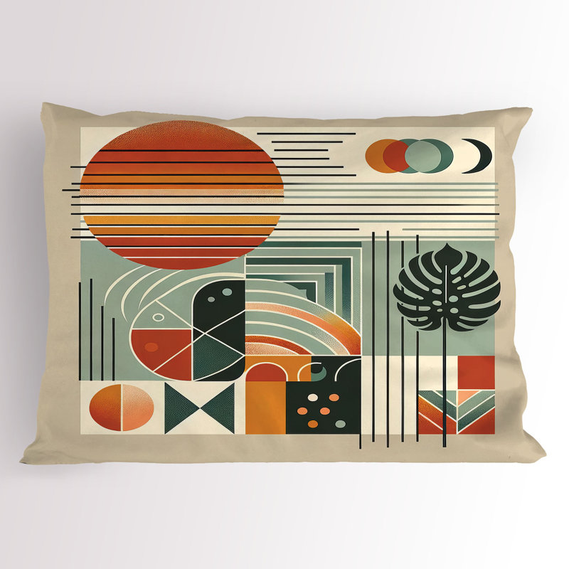 Taie décorative abstraite en microfibre, Grand lit