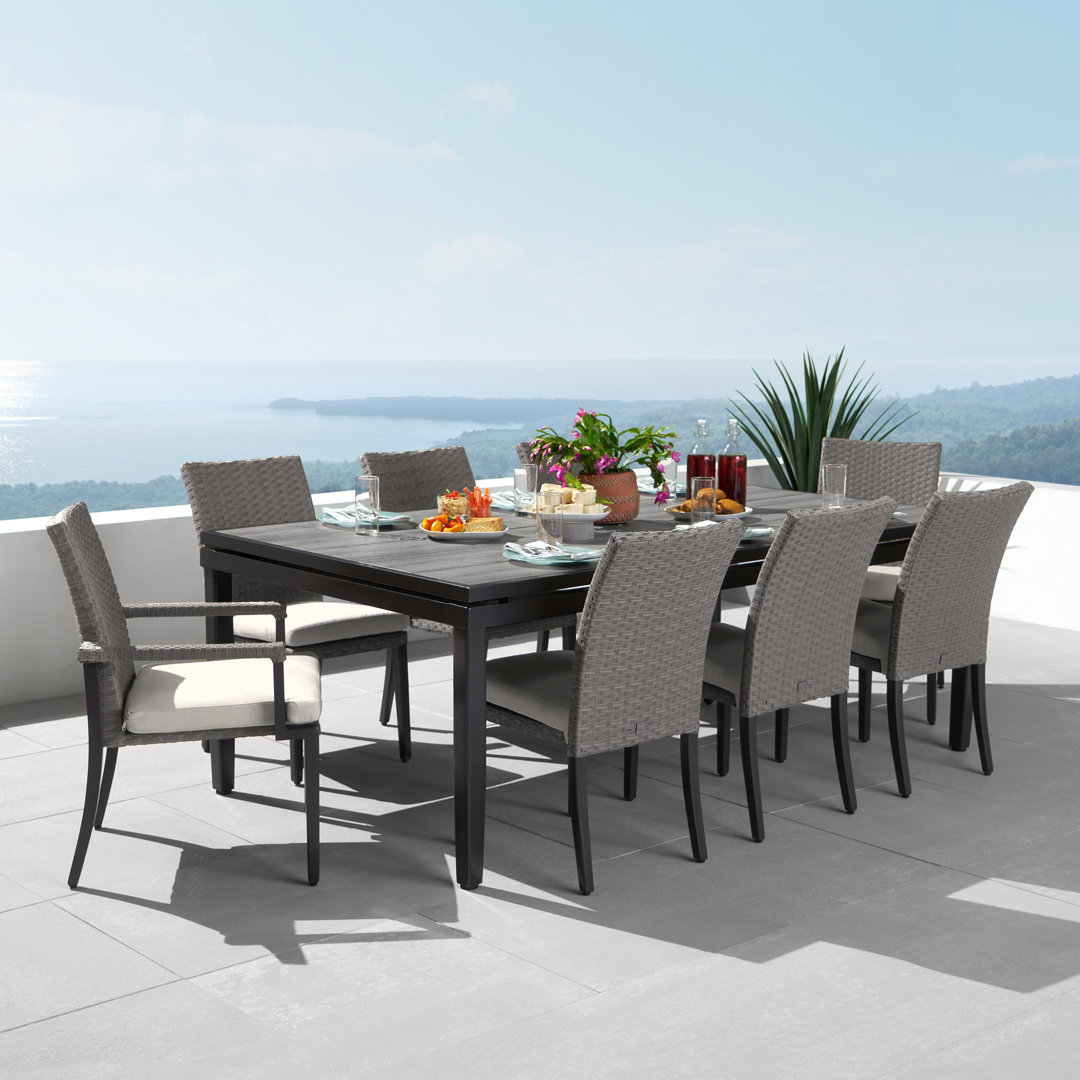Layden Rectangular 8 - Person Dining Set With Sunbrella Cushion Covers Zipcode Design™
