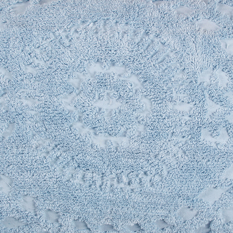 Rio Collection 100% Cotton Chenille Tufted King Size Pillow Sham, Medallion Design, Soft Breathable Decorative Pillow Cover, OEKO-TEX Certified, Machine Washable, All-Season , 20" x 36", Blue