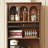 Nut-brown+Black Solid Wood+Glass Display Cases