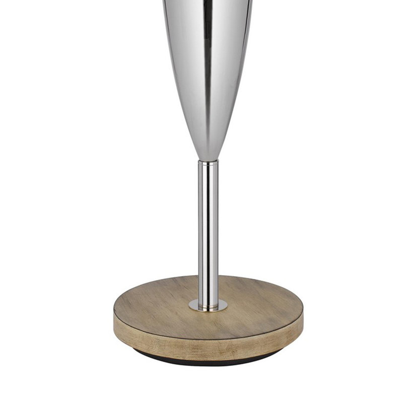 61'' Brown Tray Table Floor Lamp with USB