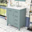 Freestanding 30" Bathroom Vanity Cabinet with Wood Frame-609472855